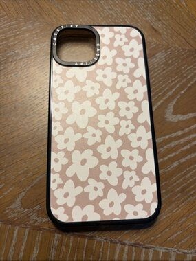 Casetify Pink and White Floral iPhone 14 Case